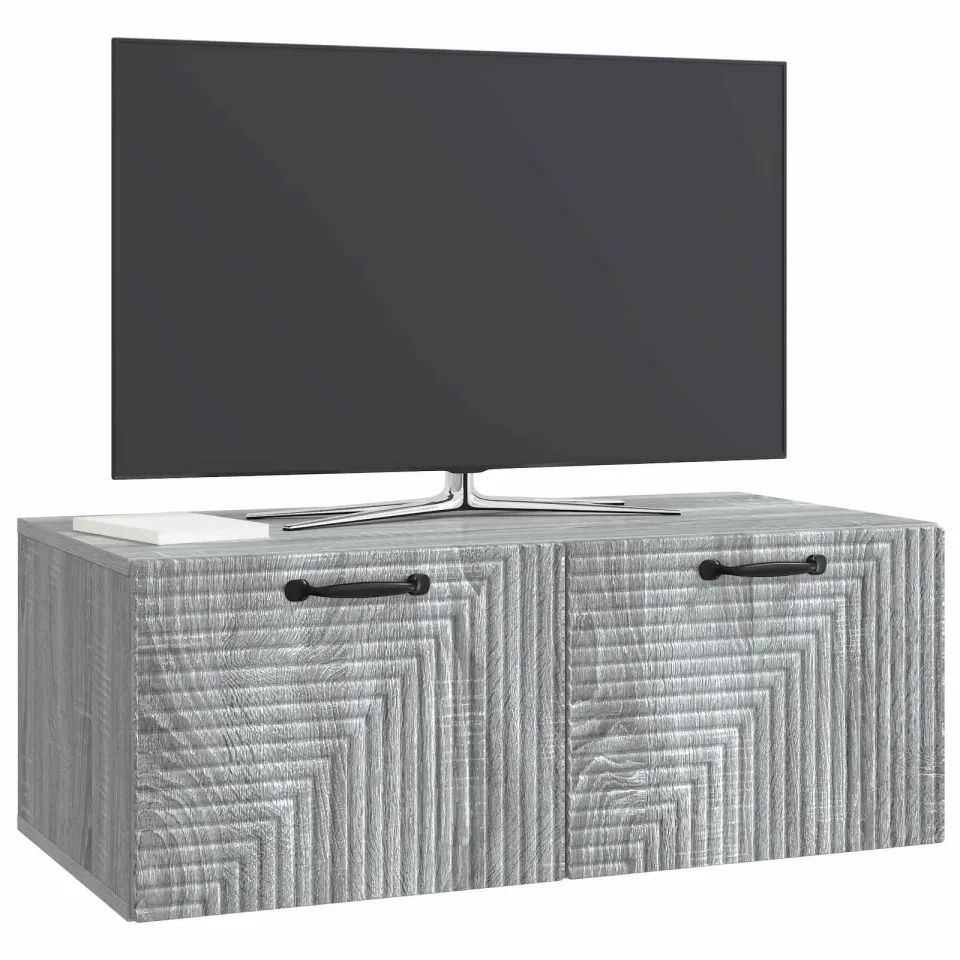 vidaXL Wandbeugel TV-kast Grijs sonoma 78,5 x 41 x 30 cm Bewerkt hout, foto 3