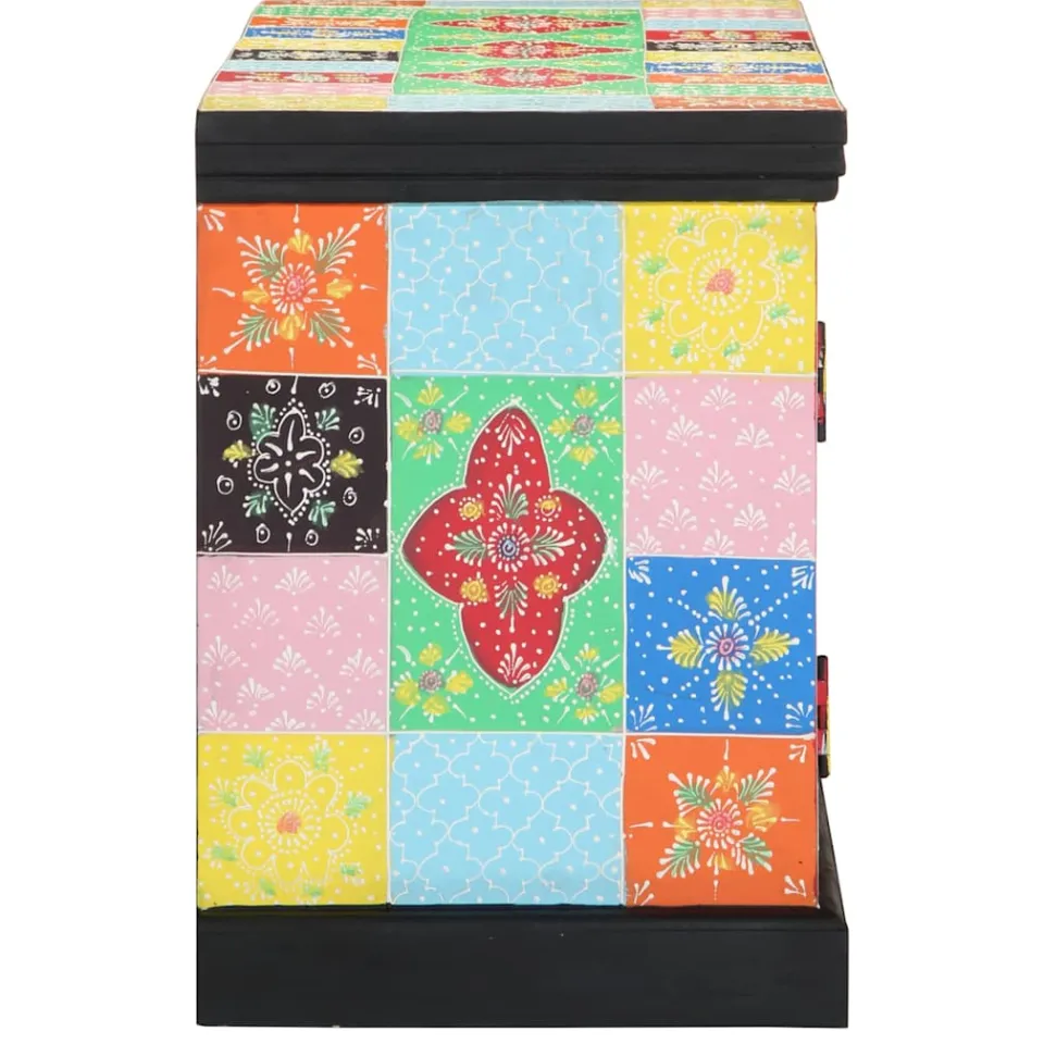 vidaXL TV-kast 100 x 35 x 50 cm Multikleur Massief Mango Hout meerkleurig, foto 3
