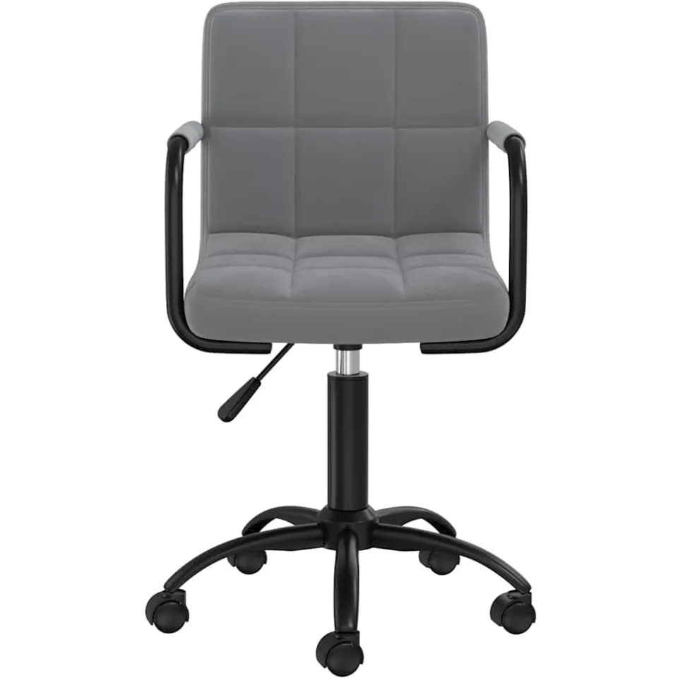 vidaXL Eetkamerstoelen draaibaar 4 st fluweel donkergrijs grijs, foto 3