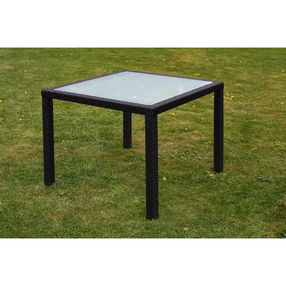 vidaXL 5-delige Tuinset met kussens poly rattan zwart, foto 3