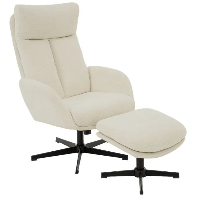Budget Home Store Draaifauteuil Viktor met voetenbank
