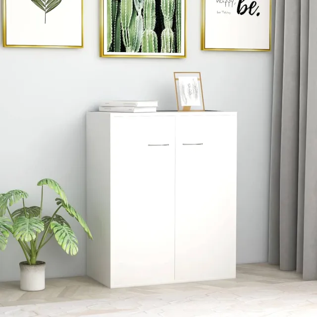 vidaXL Dressoir 60x30x75 cm bewerkt hout wit, foto 2