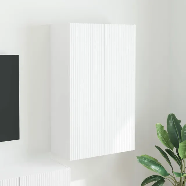 vidaXL TV-wandkast 59,5 x 31 x 100 cm Wit Bewerkt hout, foto 2