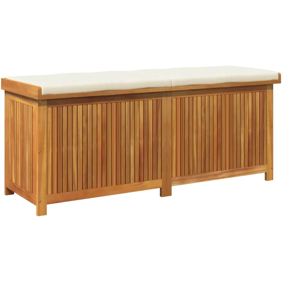 vidaXL Kussenbox voor buiten 150x50x60,5 cm massief acaciahout Bruin
