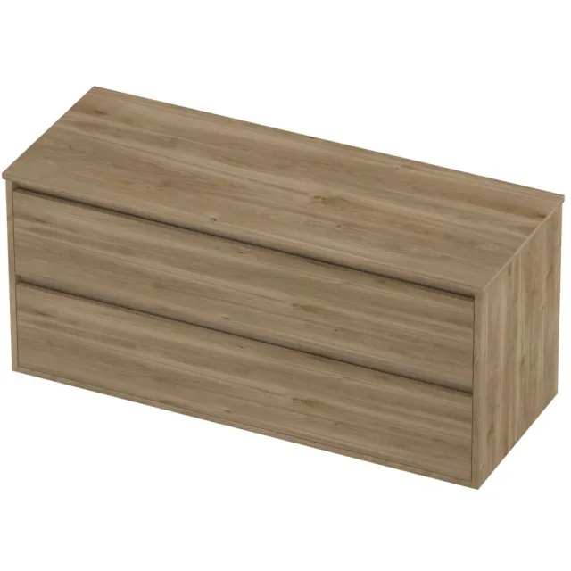Proline Deck Badmeubelset Greeploos Symmetrisch Kader 2 Laden 120x46x54 cm Cider Oak Eiken
