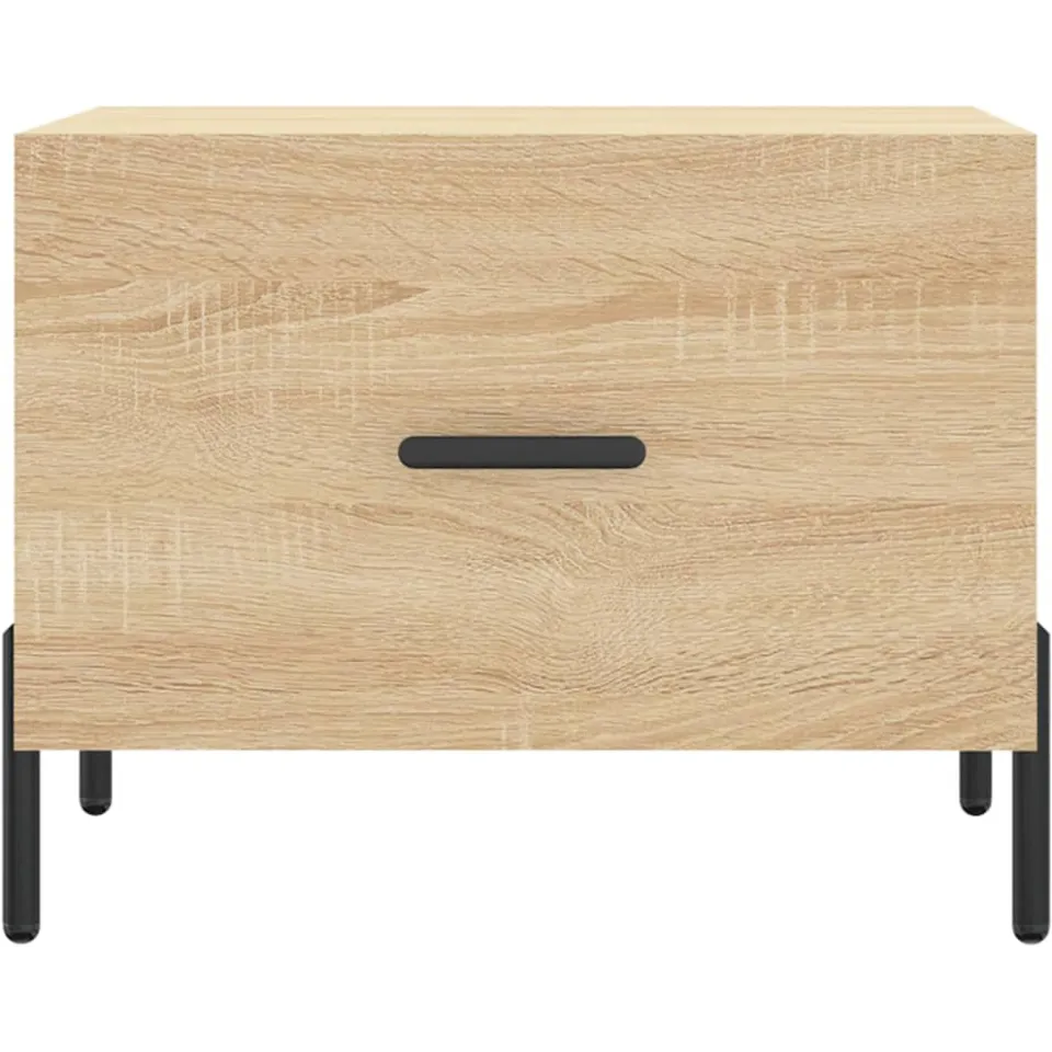 vidaXL Salontafel 50x50x35 cm bewerkt hout sonoma eikenkleurig Bruin