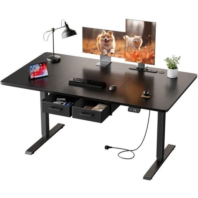 Mura Logistiek Mura Bureau - Zit-sta bureau - 120 x 80 x 117 cm - Zwart