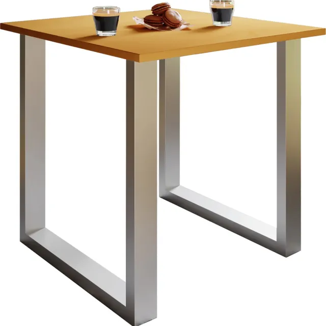 Vcm Premium houten eettafel Keukentafel Eettafel Tafel Xona U Zilver Beuken