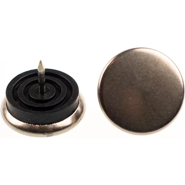 Verlofix Glijnagel Diam. 25mm Staal Rubber Zilvergrijs 4stuks