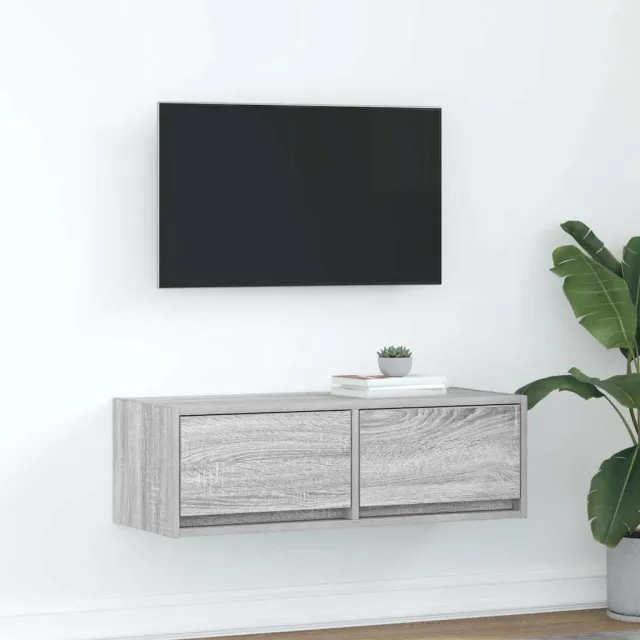 vidaXL Tv-meubel 80x31x25,5 cm bewerkt hout grijs sonoma eikenkleurig, foto 2