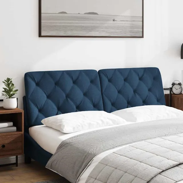 vidaXL Hoofdbordkussen 160 cm stof blauw