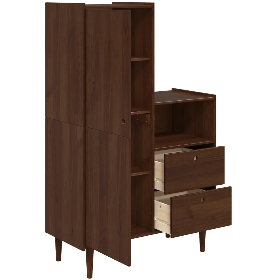 vidaXL Kast BILBAO Caramel 100 x 45 x 160 cm bruin, foto 3