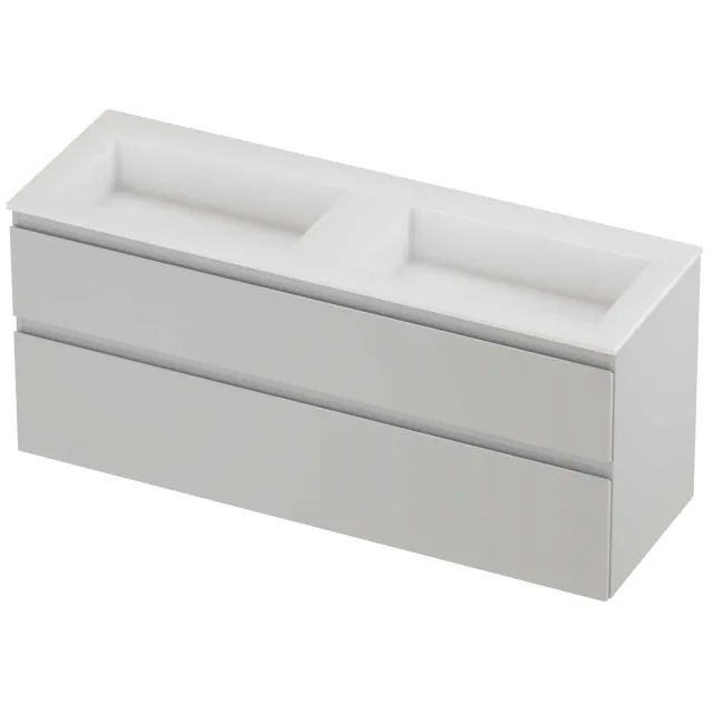 Proline Aristo Badmeubelset Polystone Elegant 140x46x62 cm Glans Wit Glans Wit