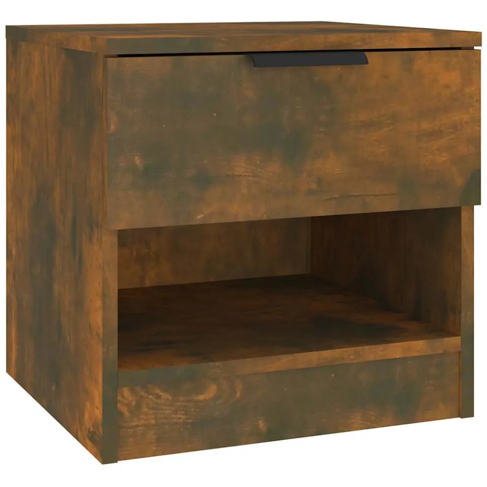 vidaXL Nachtkastje bewerkt hout gerookt eikenkleurig, foto 3