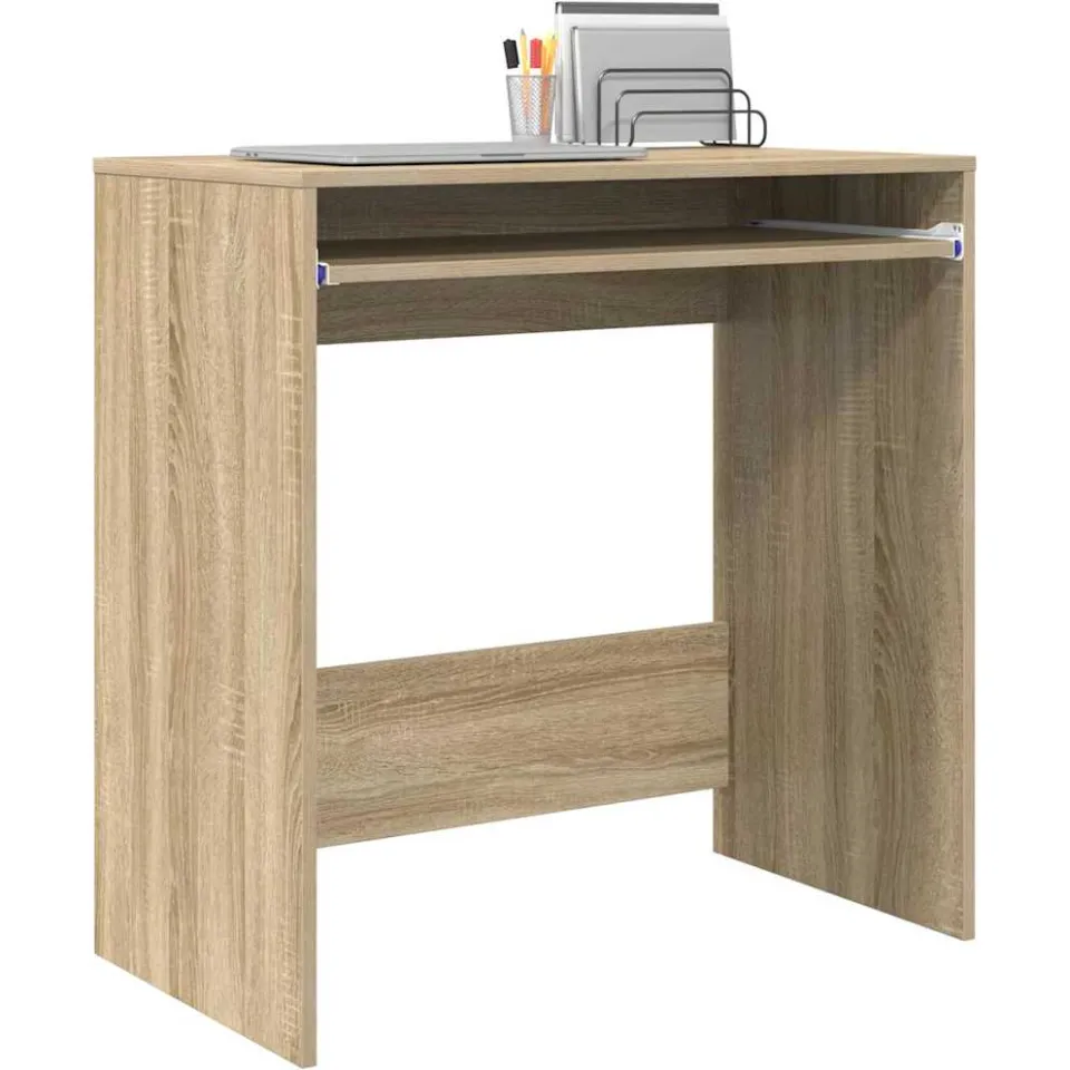 vidaXL Bureau Sonoma Eiken 77,5 x 43 x 79 cm Bewerkt hout Bruin