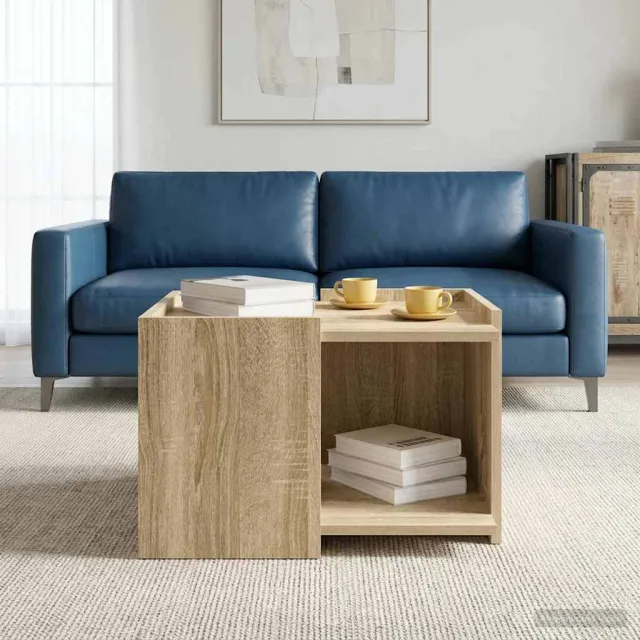 vidaXL Salontafel Sonoma Eiken 50,5 x 50 x 33 cm Bewerkt hout, foto 2