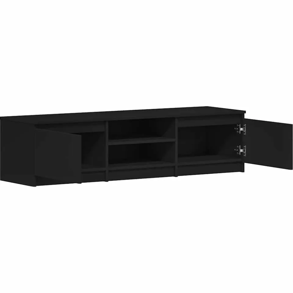 vidaXL Tv-meubel 140x40x35,5 cm bewerkt hout zwart, foto 4