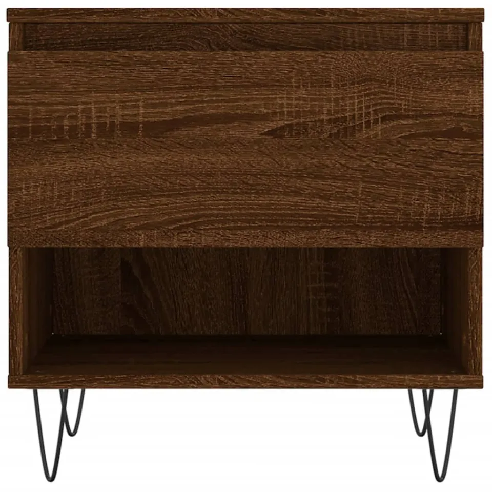 vidaXL Salontafels 2 st 50x46x50 cm bewerkt hout bruin eikenkleur, foto 5