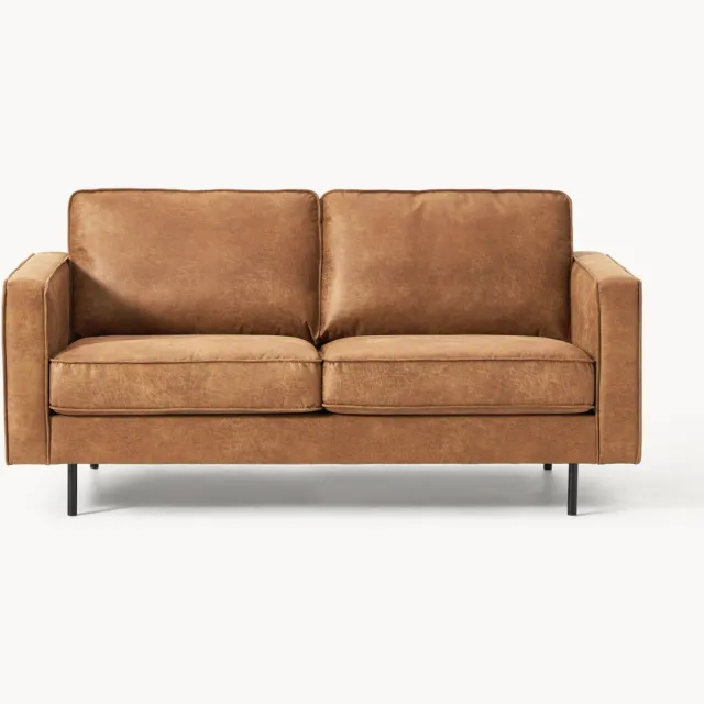 Westwing Collection Leren bank Hunter (2-zits) Bruin