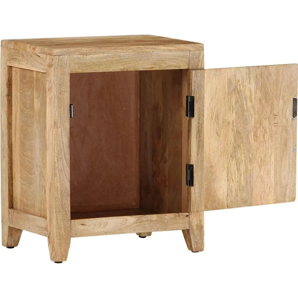 vidaXL Nachtkastje 40x30x50 cm massief mangohout bruin, foto 4