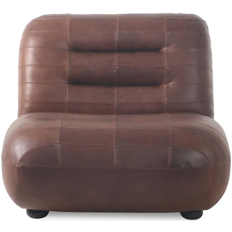 Dutchbone Wyatt Fauteuil Leer Chocolade Bruin, foto 4