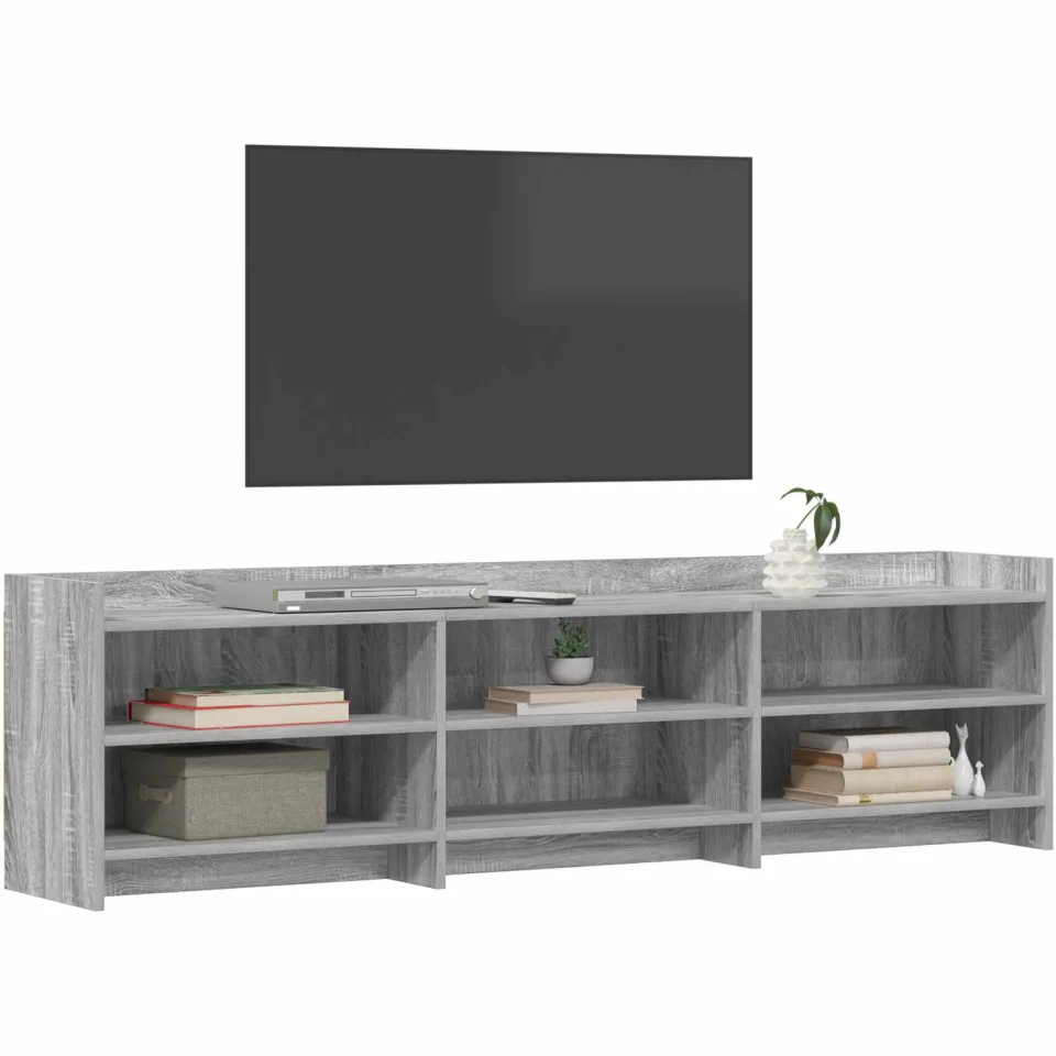 vidaXL TV-kast 168 x 33 x 47 cm Grijs Sonoma Bewerkt hout