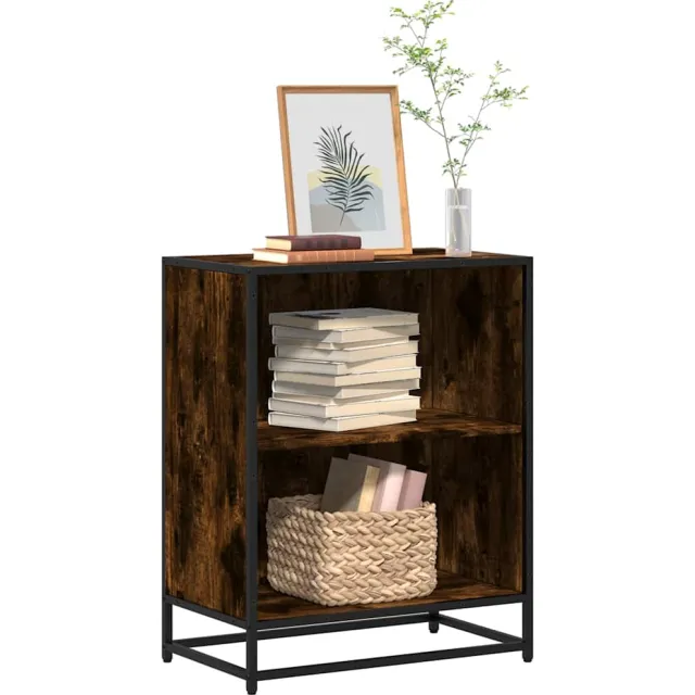vidaXL Boekenkast 60x35x76 cm bewerkt hout gerookt eikenkleurig Bruin