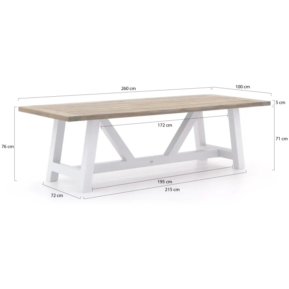 Intenso Furniture Intenso Isorella/Bresimo 260cm dining tuinset 7-delig bruin, foto 4