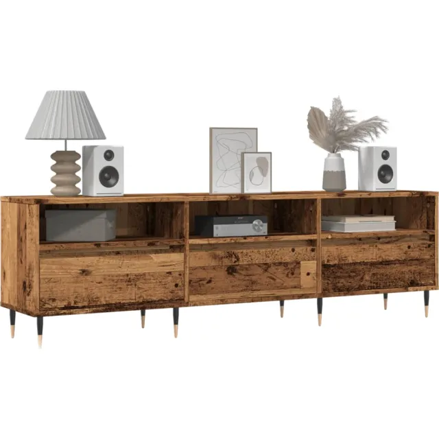 vidaXL Tv-meubel 150x30x44,5 cm bewerkt hout oud houtkleurig bruin