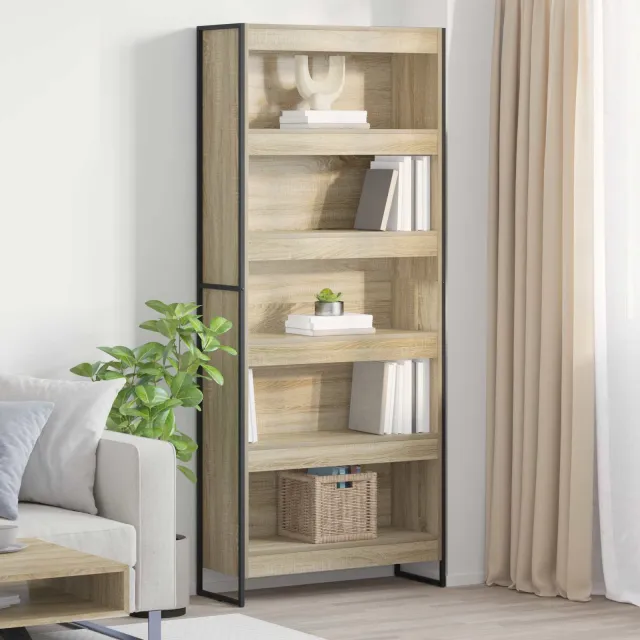 vidaXL Boekenkast 80 x 30 x 189,5 cm Bewerkt hout Sonoma bruin, foto 2