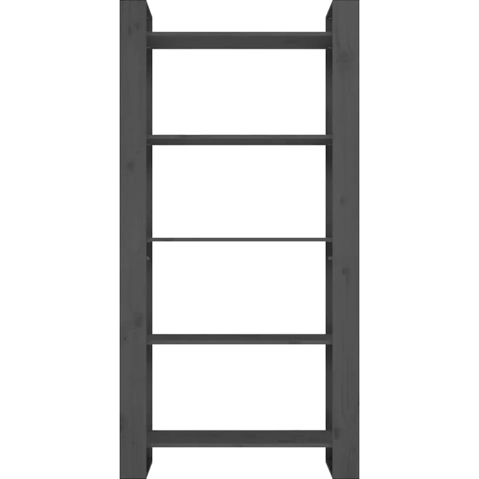 vidaXL Boekenkast/kamerscherm 80x35x160 cm massief hout grijs, foto 4