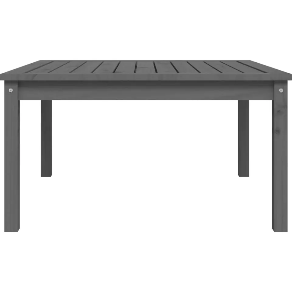 vidaXL Tuintafel 82,5x82,5x45 cm massief grenenhout grijs