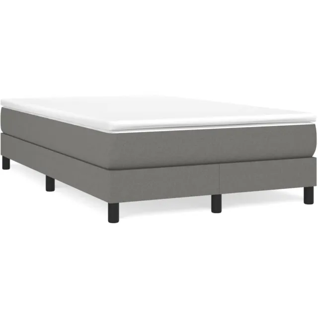vidaXL Boxspring met matras stof donkergrijs 120x190 cm grijs