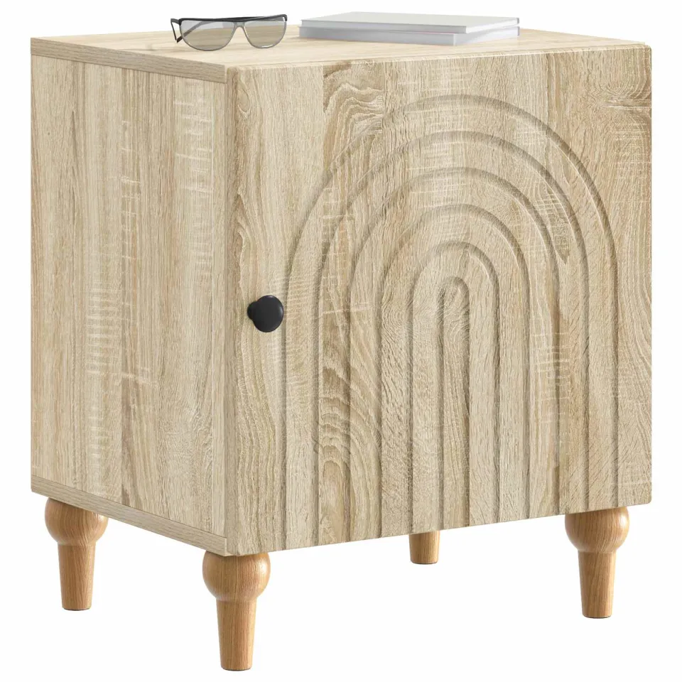 vidaXL Nachtkastje 2 st Sonoma Eiken 43 x 34,5 x 50 cm Bewerkt hout Bruin
