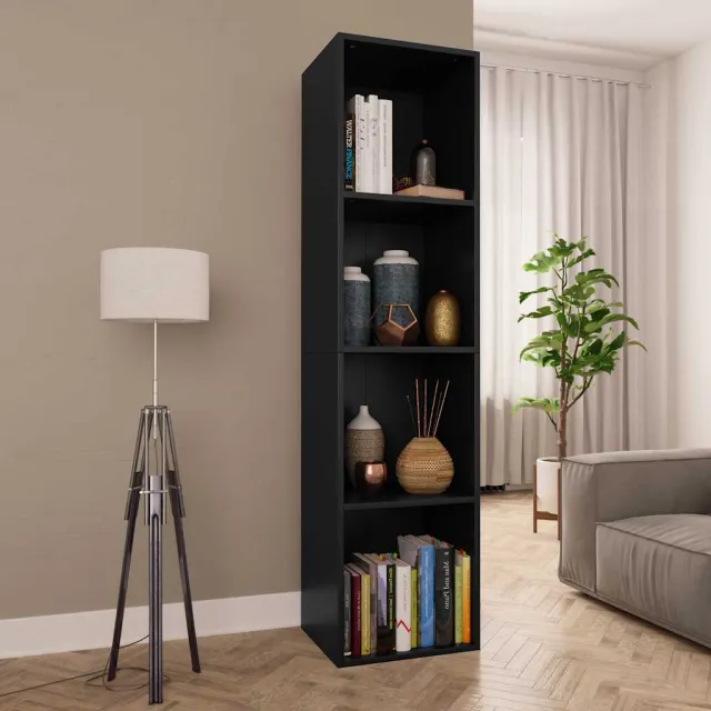 vidaXL Boekenkast/tv-meubel 36x30x143 cm bewerkt hout zwart, foto 2