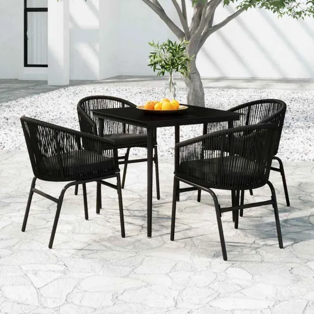 vidaXL 5-delige Tuinset zwart, foto 2