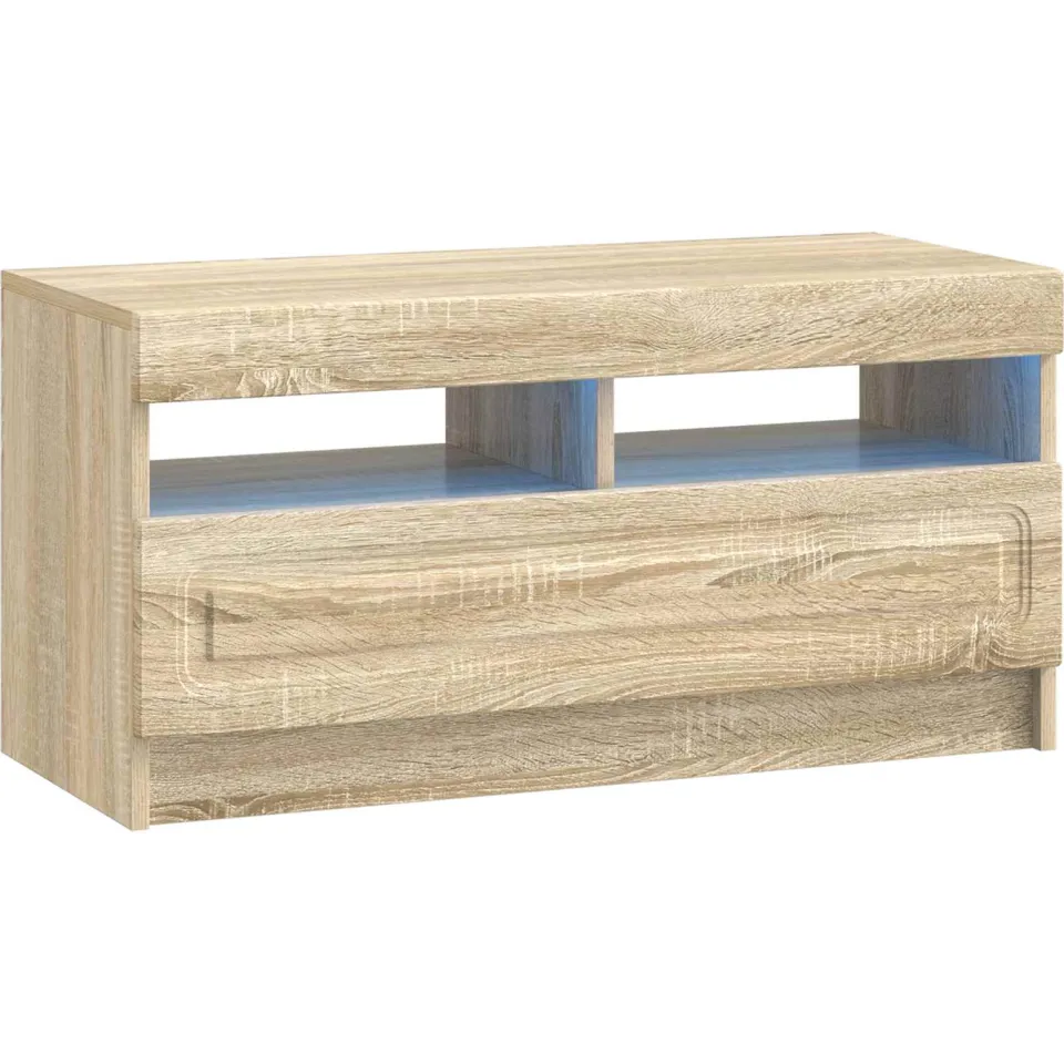 vidaXL LED tv-meubel Sonoma Eiken Bewerkt hout, foto 3