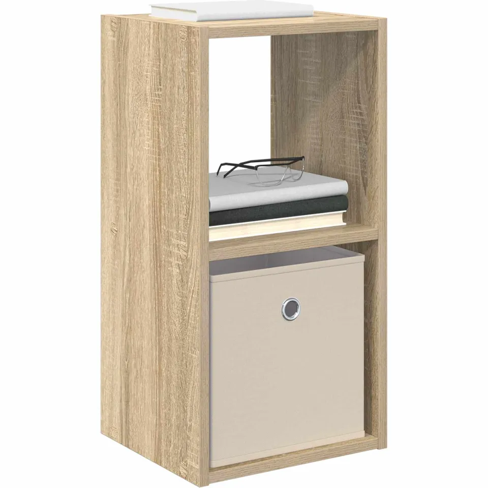 vidaXL Nachtkastje Sonoma Eiken 30,5 x 27 x 59,5 cm Bewerkt hout Bruin