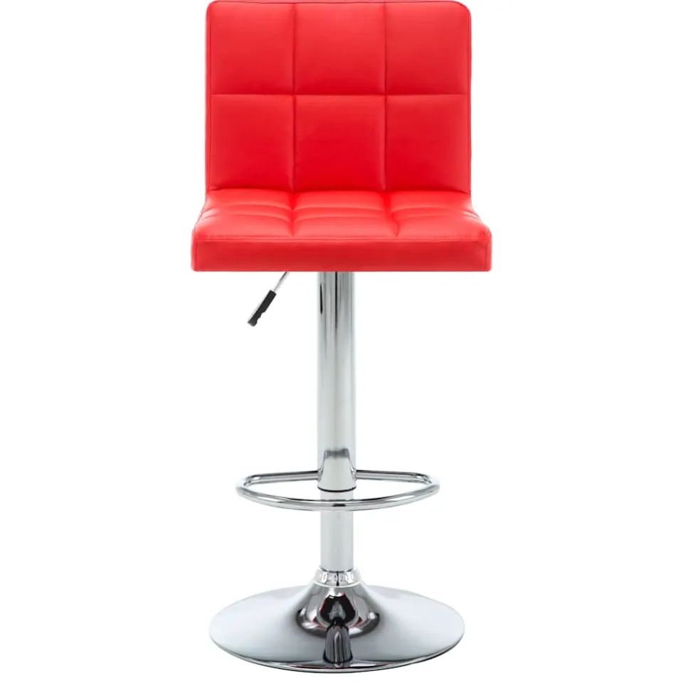 vidaXL Barstoelen 2 st kunstleer rood, foto 4
