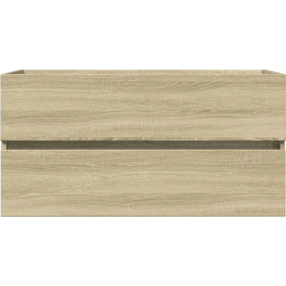 vidaXL Wastafelkast 90x38,5x45 cm spaanplaat sonoma eikenkleurig Bruin