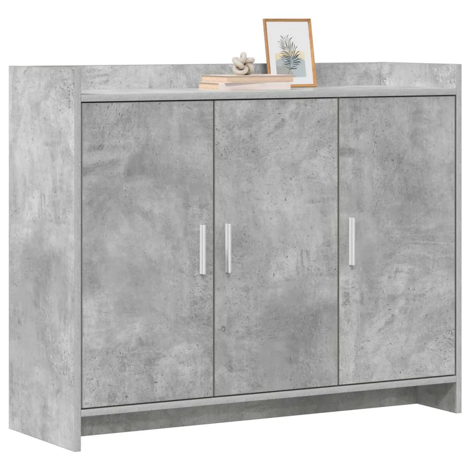 vidaXL Dressoir Betongrijs 98,5 x 33 x 80 cm Bewerkt hout