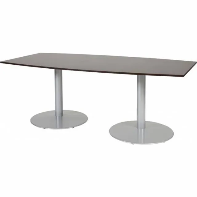 Schaffenburg Vergadertafel - Linesto 200x100 tonv. logan - alu frame Aluminium (RAL9006)/Logan eiken