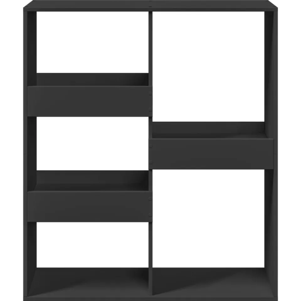 vidaXL Kamerscherm 100x33x115 cm bewerkt hout zwart