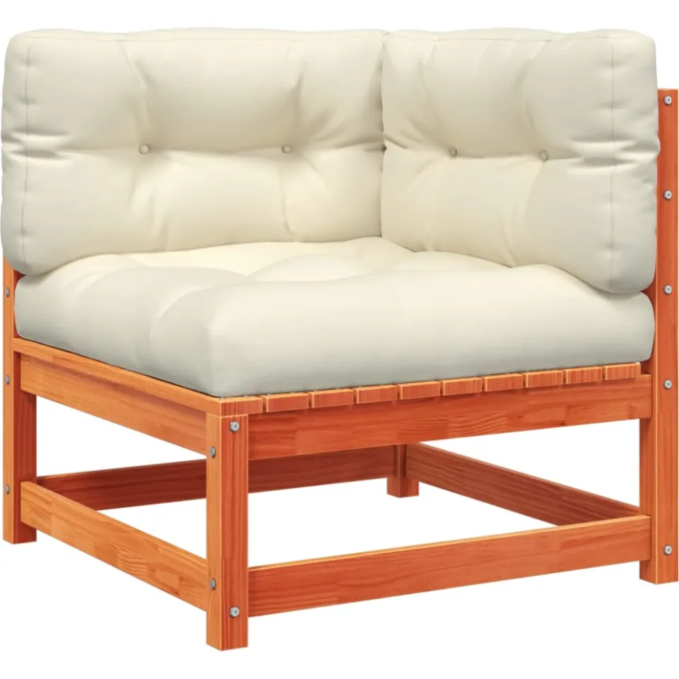 vidaXL 8-delige Loungeset met kussens massief grenenhout wasbruin bruin, foto 3