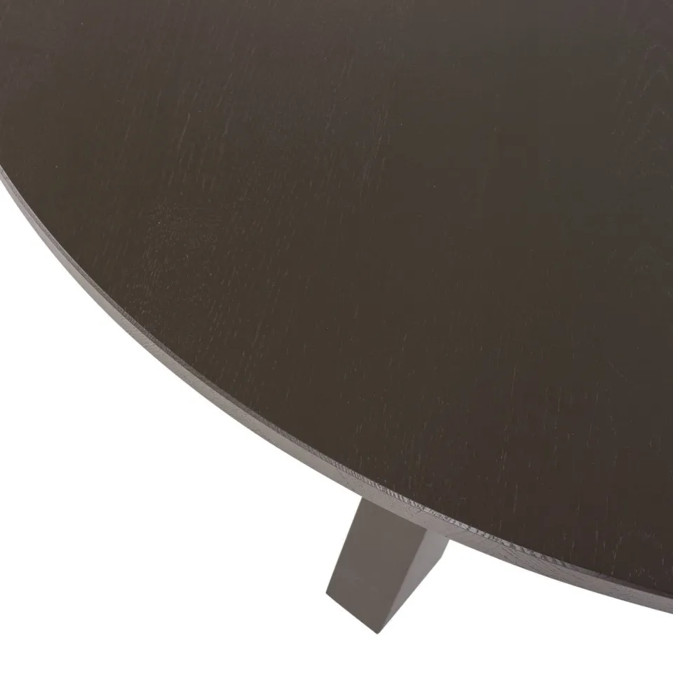 WOOOD Rhonda Eettafel Ø120 CM - Eiken - Bordeauxrood - 75x129x129, foto 4