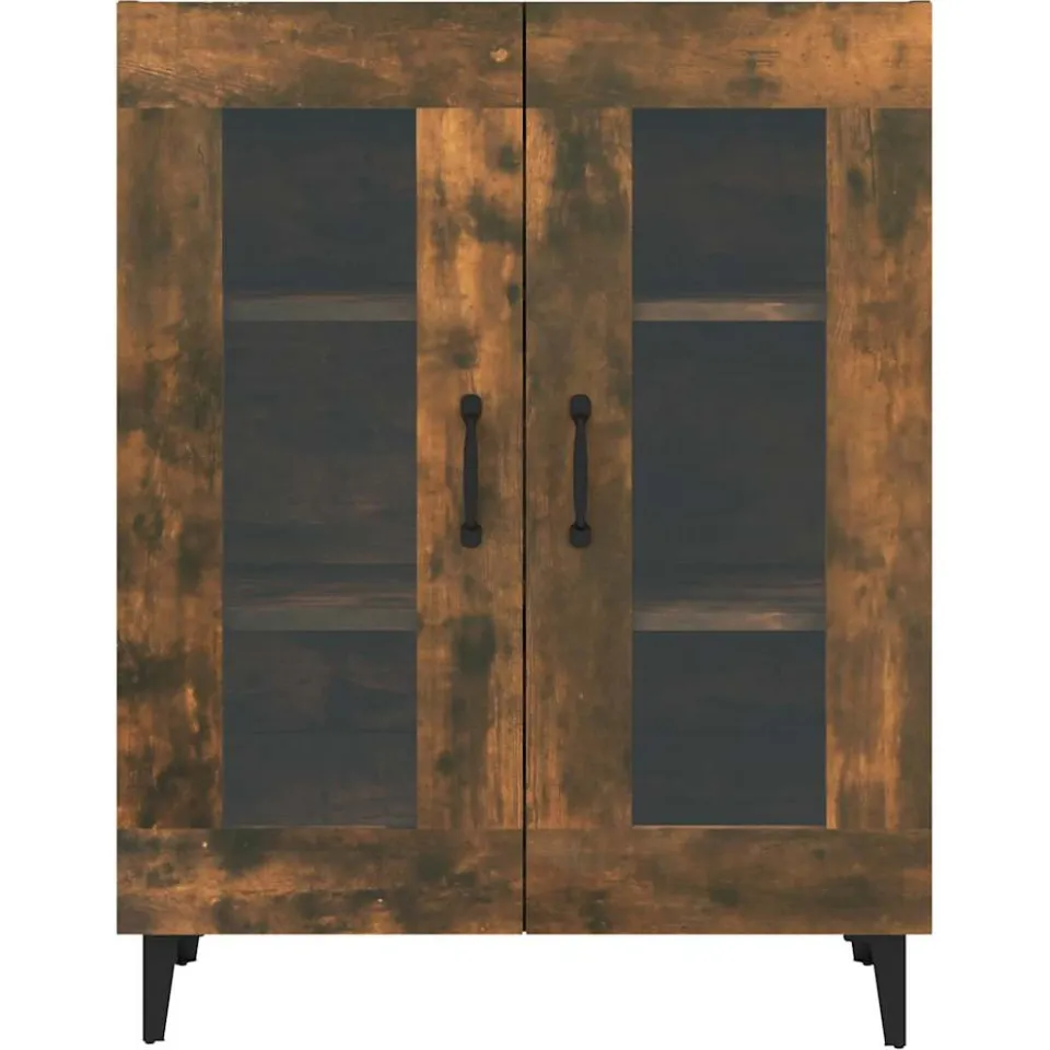 vidaXL Dressoir 69,5x34x90 cm bewerkt hout gerookt eikenkleurig, foto 4