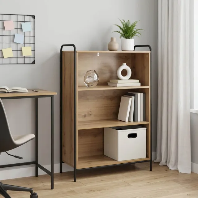 vidaXL Boekenkast 55,5 x 33 x 174 cm Bewerkt hout Artisanaal eiken, foto 2