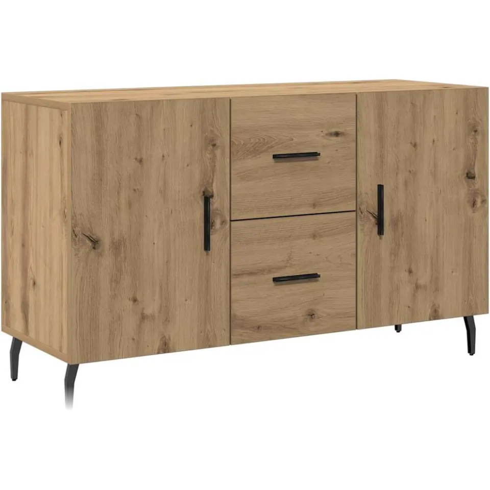 vidaXL Dressoir 100x36x60 cm bewerkt hout artisanaal eikenkleurig, foto 3
