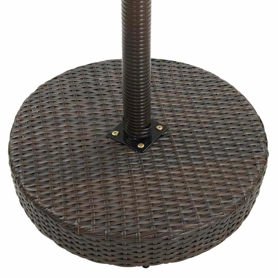 vidaXL Tuintafel 60,5x106 cm poly rattan bruin, foto 3