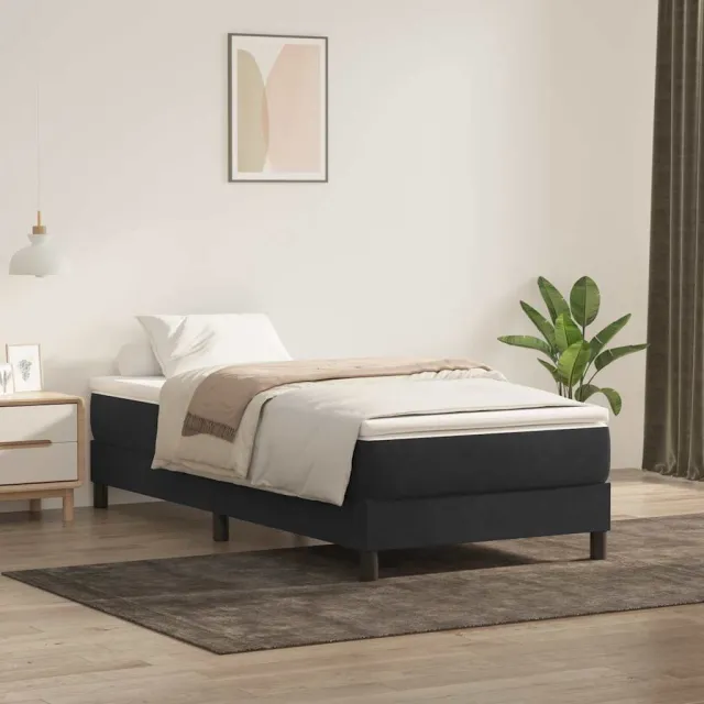 vidaXL Boxspring zonder matras fluweel zwart 100x220 cm